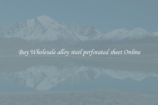 Buy Wholesale alloy steel perforated sheet Online
