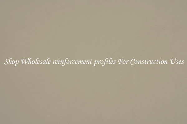 Shop Wholesale reinforcement profiles For Construction Uses