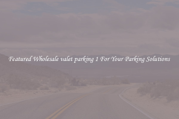 Featured Wholesale valet parking 1 For Your Parking Solutions 