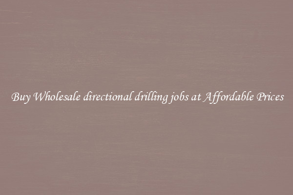 Buy Wholesale directional drilling jobs at Affordable Prices