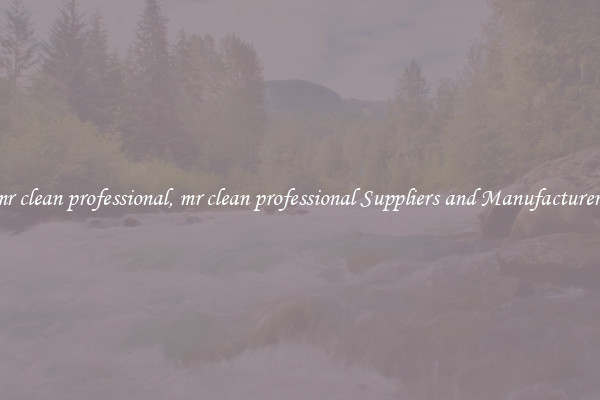 mr clean professional, mr clean professional Suppliers and Manufacturers