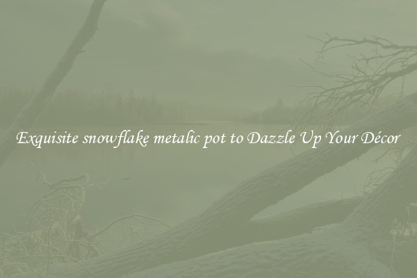 Exquisite snowflake metalic pot to Dazzle Up Your Décor 