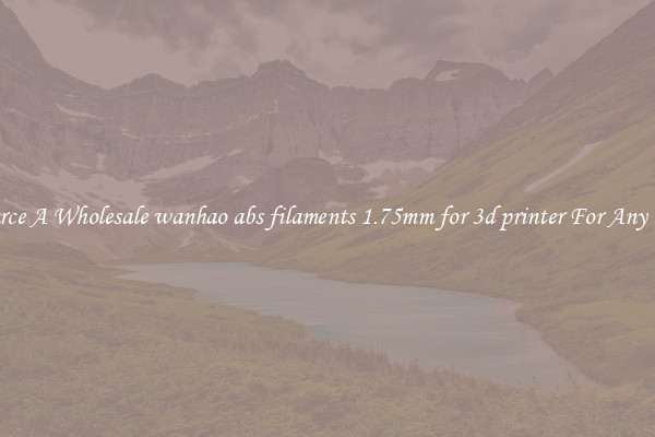 Source A Wholesale wanhao abs filaments 1.75mm for 3d printer For Any Use