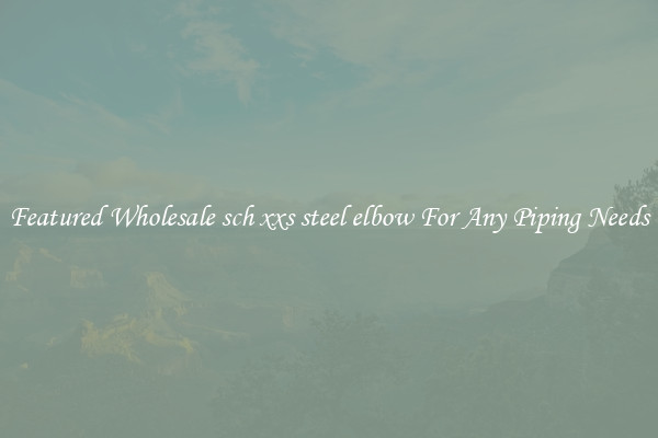 Featured Wholesale sch xxs steel elbow For Any Piping Needs