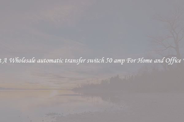 Get A Wholesale automatic transfer switch 50 amp For Home and Office Use